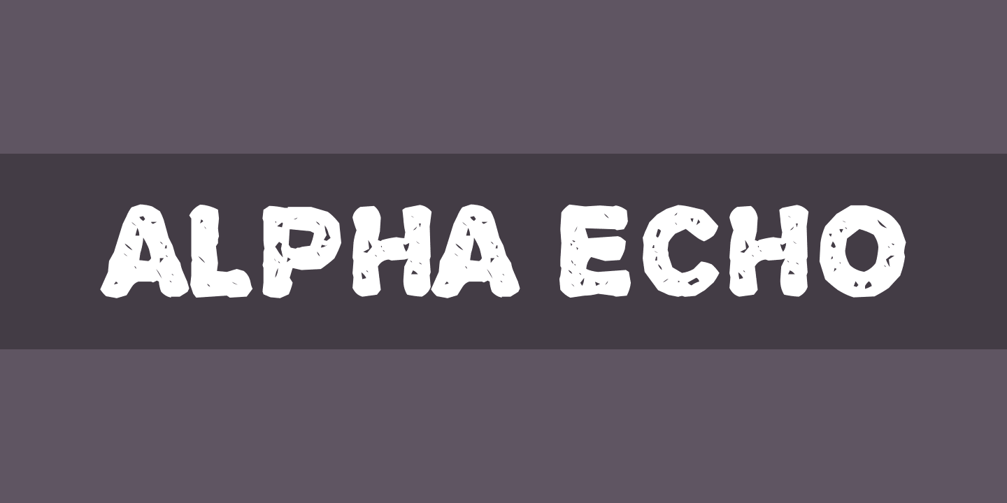 Beispiel einer Alpha Echo-Schriftart #1